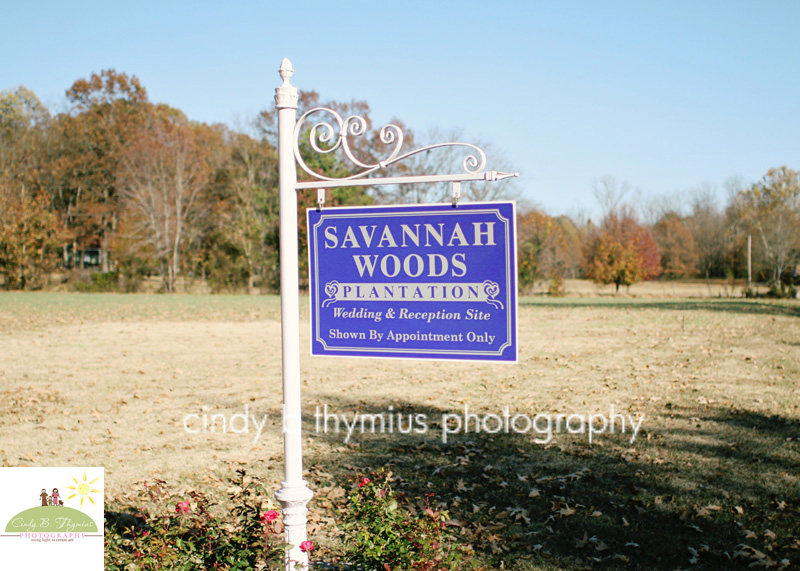sign at savannah woods plantation