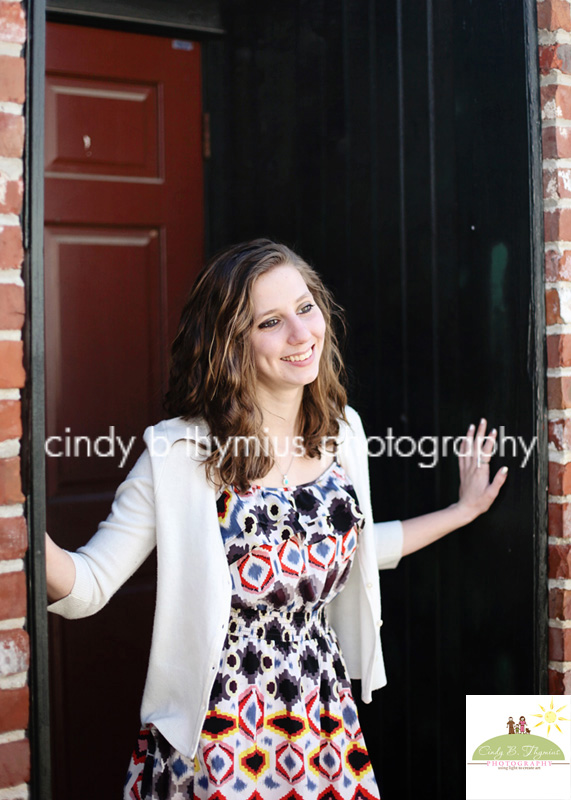 Collierville Town Square high school senior photo