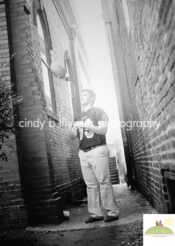 football player senior photo memphis tn