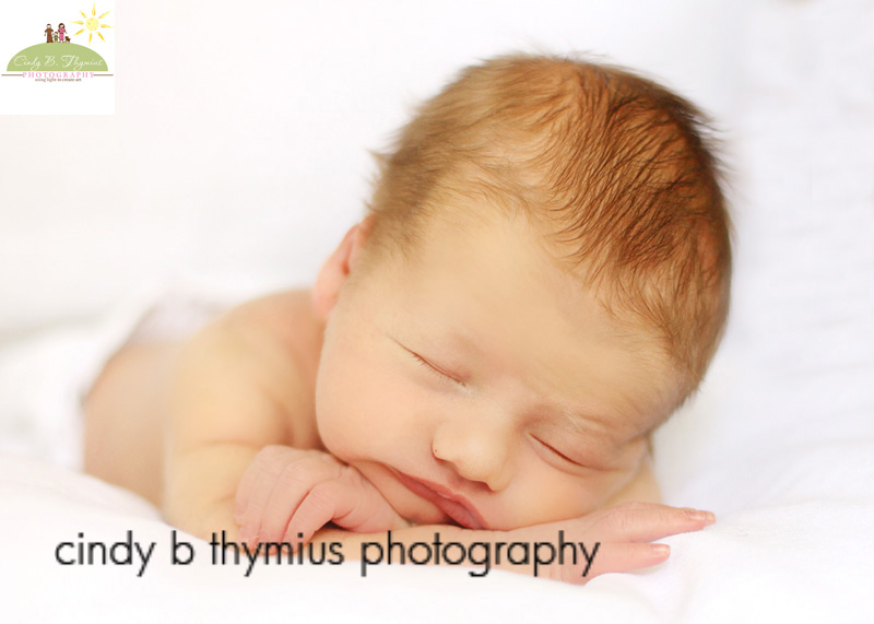 cute newborn photo in memphis home