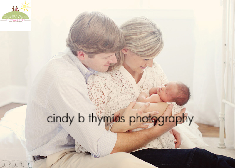 family portrait with baby in memphis home