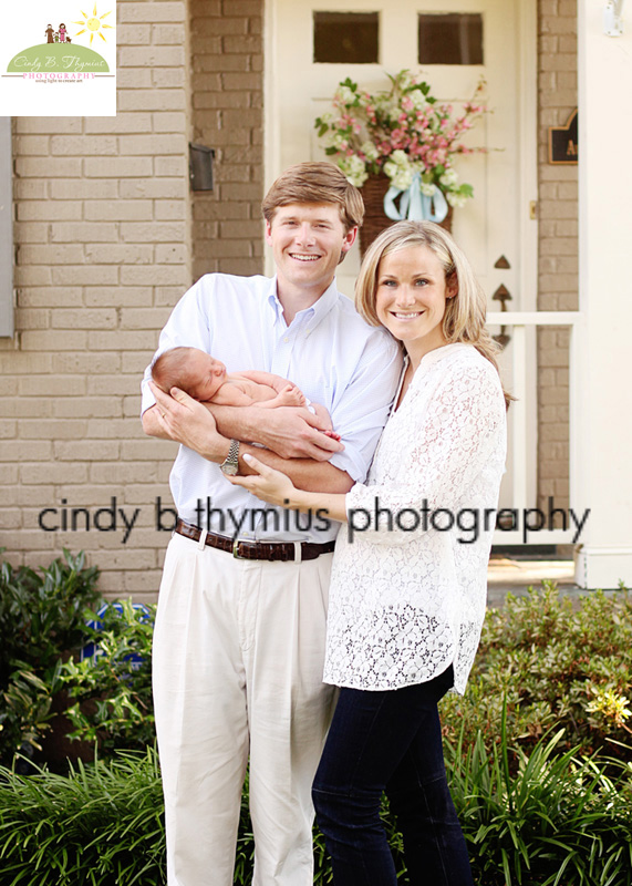 memphis family portrait in front of home