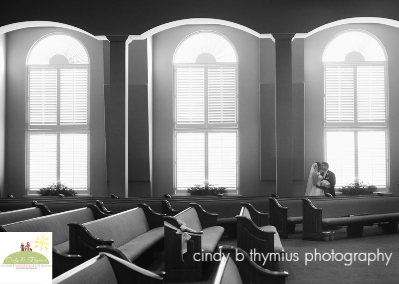 artistic bride groom photo inside collierville church