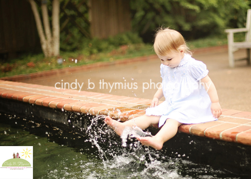 splashing feet in water memphis portrait