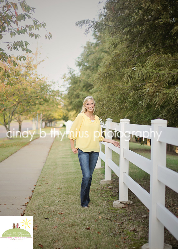 white fence high school senior photo memphis tn