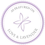 A round logo of love and lavender