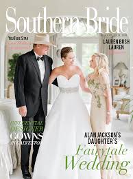 southern bride magazine with a bride and a groom